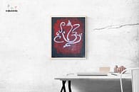 Aum Abstract Ganapati Acrylic on canvas Painting