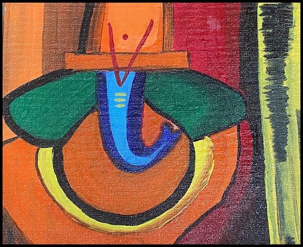 abstract ganapati asymmetric Painting