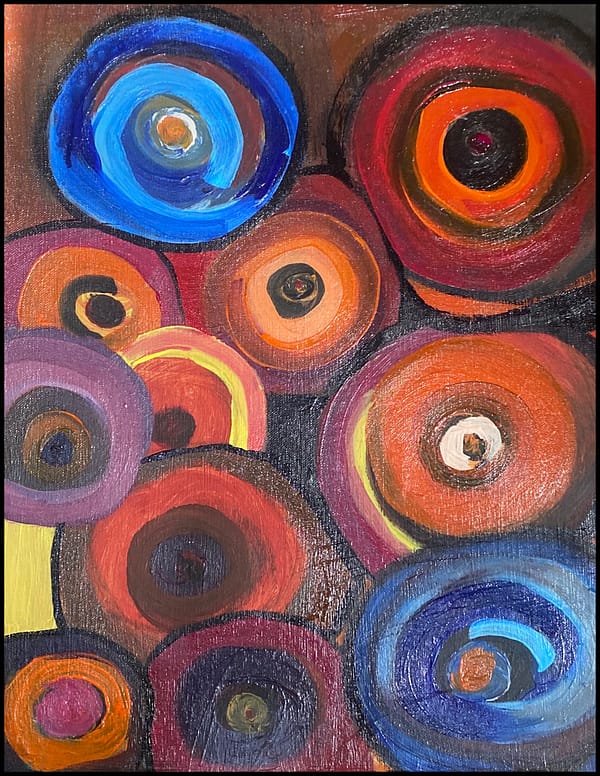 The circles of life and light Acrylic PaintingThe circles of life and light Acrylic Painting